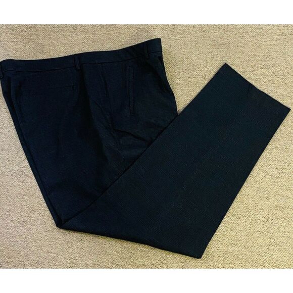 Womens‎ 20W Fenn Wright Manson Dress Pants Charcoal Gray Plaid 32" Inseam - Picture 1 of 5